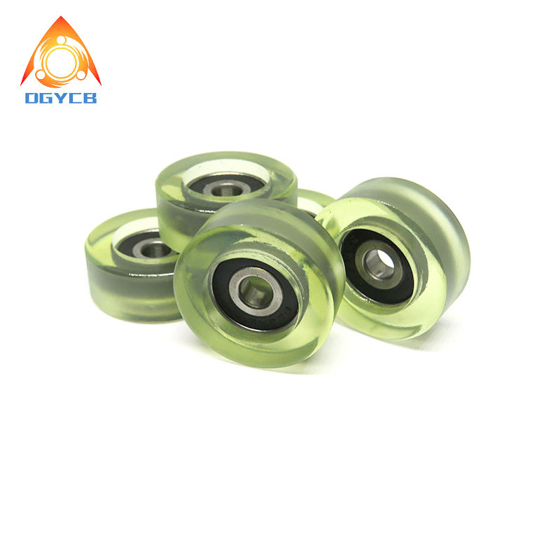 PU62630-12 PU coated bearing pulley PU626 polyurethane bearing 6x30x12mm PU roller wheel